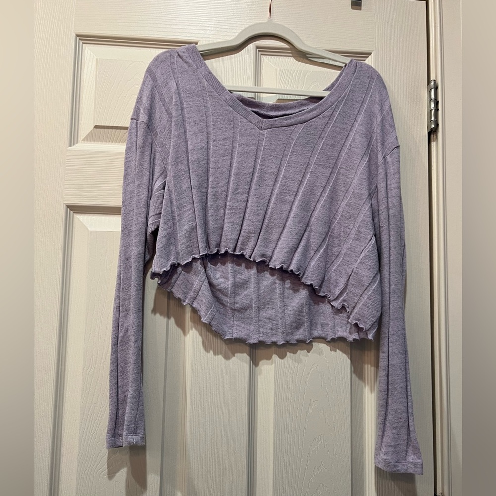 Lavender Longsleeve Croptop